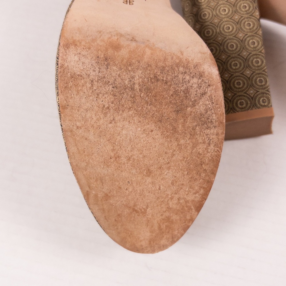 Bill Blass Ellie Platform Heels Womens 10 Gold 70s Inspired Retro Disco Chic - Picture 5 of 8